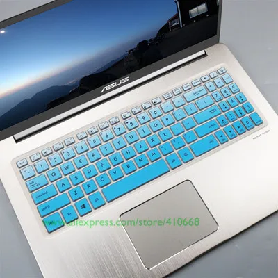 Gradual blue 15,6 дюймов Чехол для клавиатуры ноутбука для ухода за кожей кожи Asus VivoBook Pro 15 N580 N580G N580GD N580VD M580VD M580 NX580VD YX570ZD YX570ud YX570 - Цвет: Gradual blue