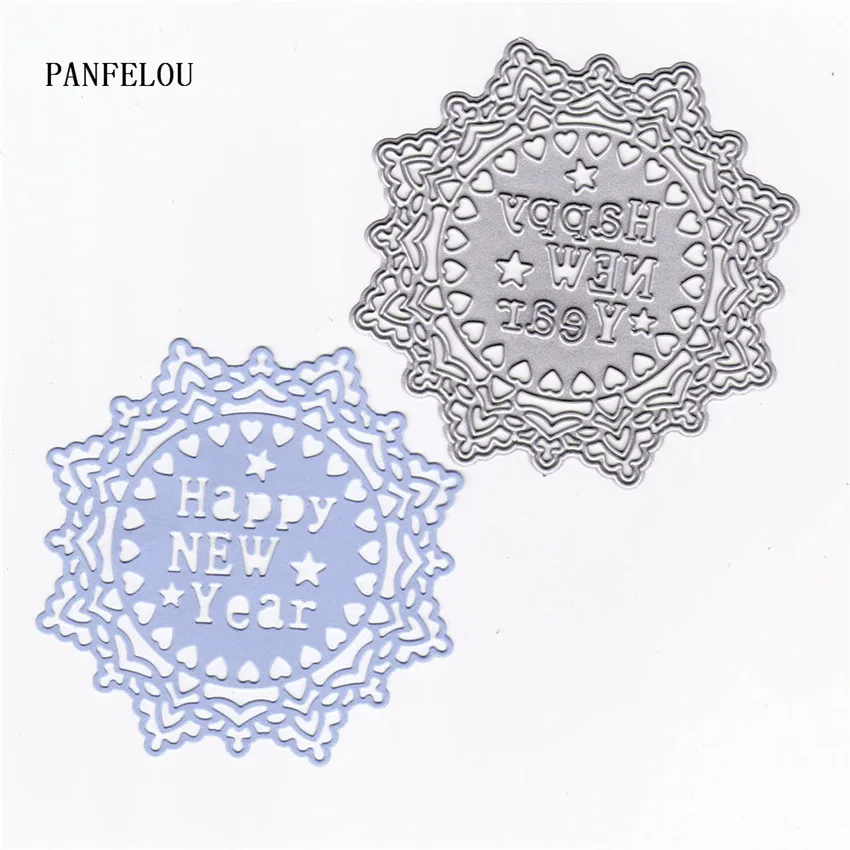 PANFELOU с новым годом бумажные штампы для резки металла Ремесло Скрапбукинг/Сделай