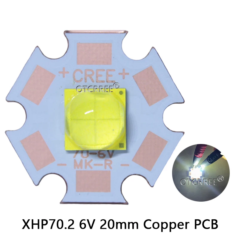 Cree XHP70.2 XHP70B 12V6V High CRI90-93 30W Neutral White 5000K diode flashlight 4292LM strong lamp motorcycle light car bulbs | Лампы и
