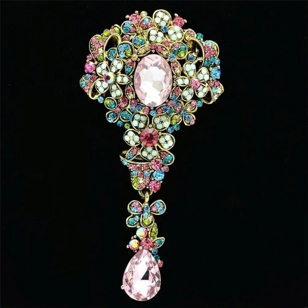 Серьги цветок брошь на шпильке праздничная Для женщин броши Свадебный комплект