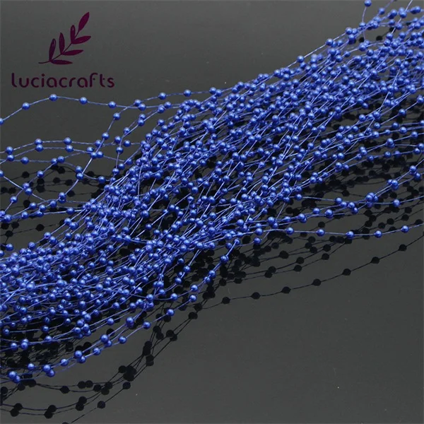 Lucia crafts 1,2 м пластиковые искусственные жемчужные бусины, цепочка, гирлянда, цветы, Свадебная вечеринка, украшение для волос, 10 шт. C0503 - Цвет: Royal blue