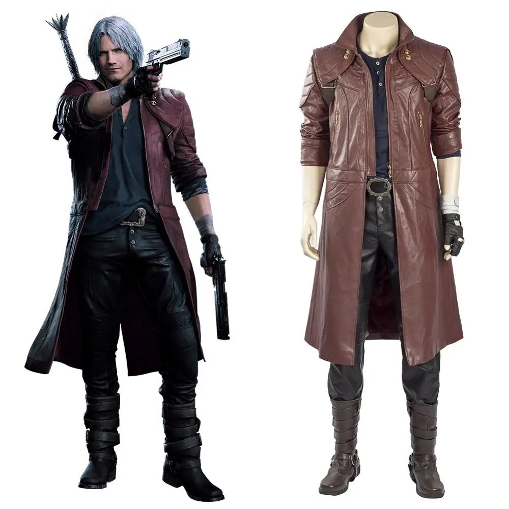 DMC 5 Данте Косплэй Костюм Униформа костюм пальто только в том случае карнавальные