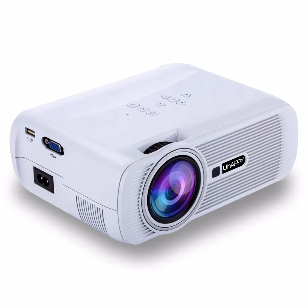 U80 плюс проектор 2000 люмен Портативный Офис HD uhappy светодио дный Proyector Android 6,0 WI-FI Smart ЖК-дисплей 1080 P видео Media Player