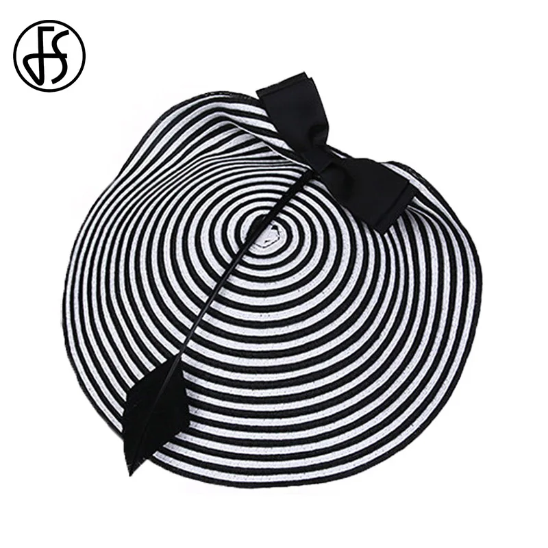 FS чародей свадебные головные уборы для женщин элегантные черный белый цвет перо