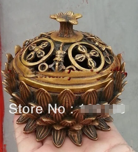 Бесплатная доставка китайский коллекция древних бронза лотоса статуи