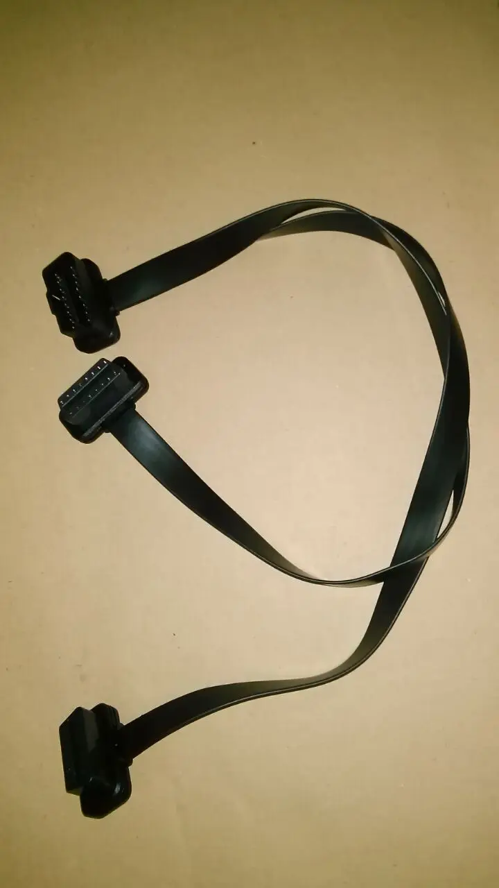 Скидка 25% новый дизайн 2016 полные 16 контактов на плоский разветвитель OBDII OBD 2 OBD2