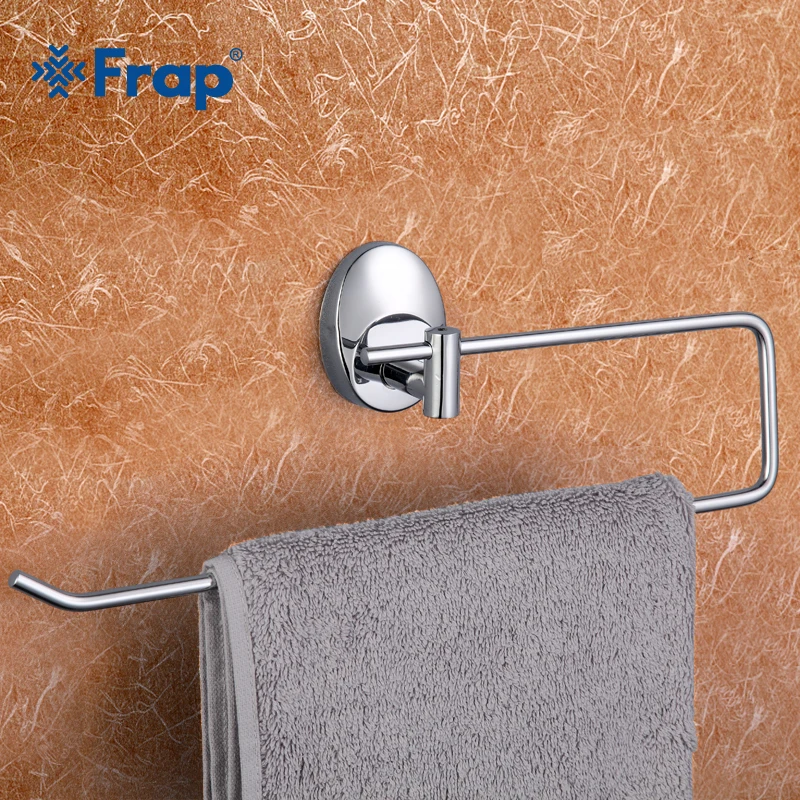 

Frap New Arrival 1 Set Ring Wall Mount Towel Ring Bathroom Accessories Bath Towel Holder Bath Hardware bar toalha F1603-2