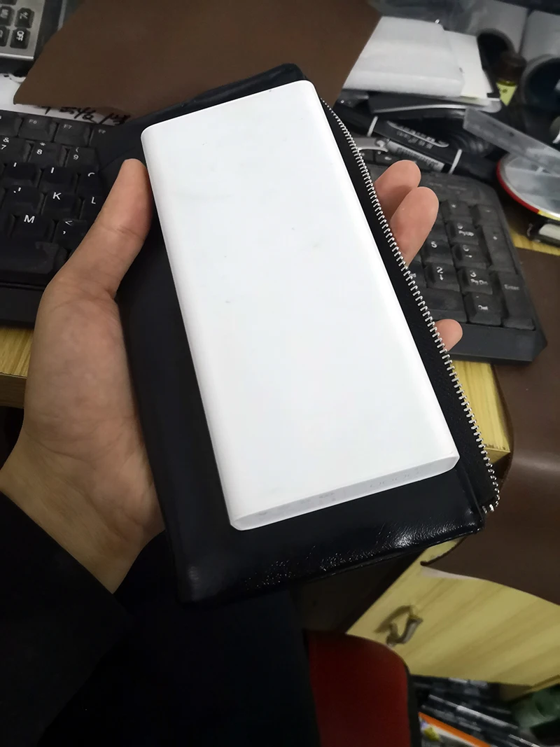 Роскошный кожаный чехол бумажник для Xiaomi power bank 3 ROCK 30000 мАч 20000 2C 10000 2i 2 PRO сумка