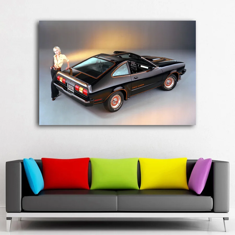 1978 Mustang королевская Кобра АВТОМОБИЛЯ ВИНТАЖНЫЙ настенный художественный постер