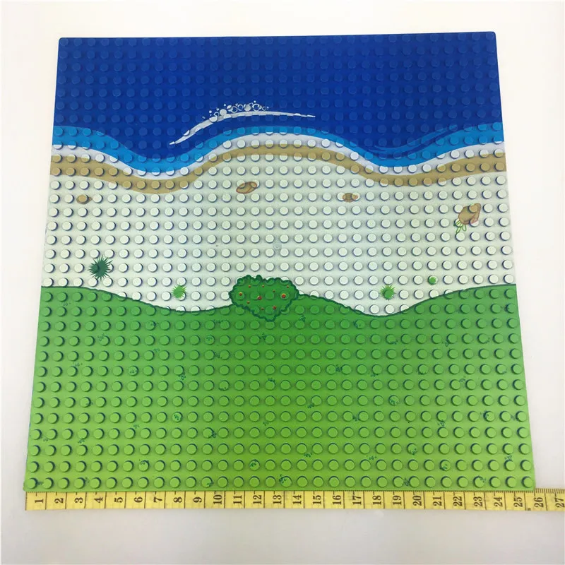 

25.5*25.5cm Baseplate 32x32 Small Dot Sea beach Building Block Toy