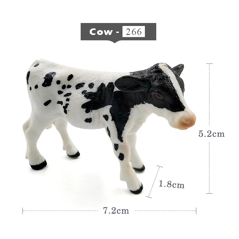 Cow -MY266 Ферма моделирование молоко корова пластик бык животное модель Фигурка бонсай домашний декор миниатюрное украшение для сада в виде Феи современные аксессуары - Цвет: Cow -MY266