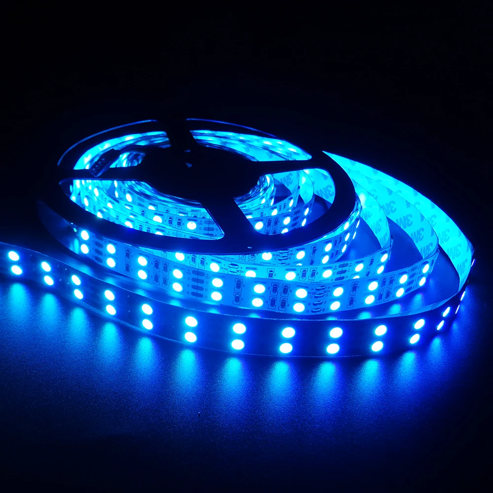 Лента Светодиодная гибкая двухрядная SMD RGB с 44 кнопками 12 в пост. Тока 5 м/лот |