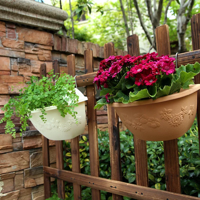 Flower Wall Mounted Hanging Planter Pots Plastic Green Plant Air Flowerpot Grow Bag Decorative Growing Pot Holder Basket Garden | Дом и сад