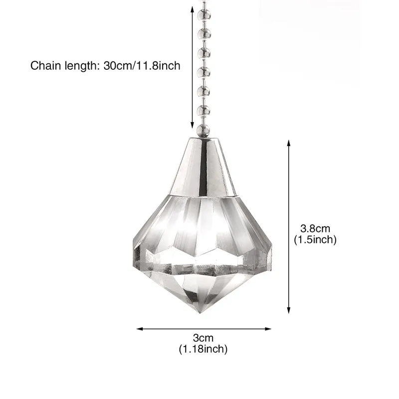 Хрустальный потолочный вентилятор украшение на цепочке витражная Подвеска для