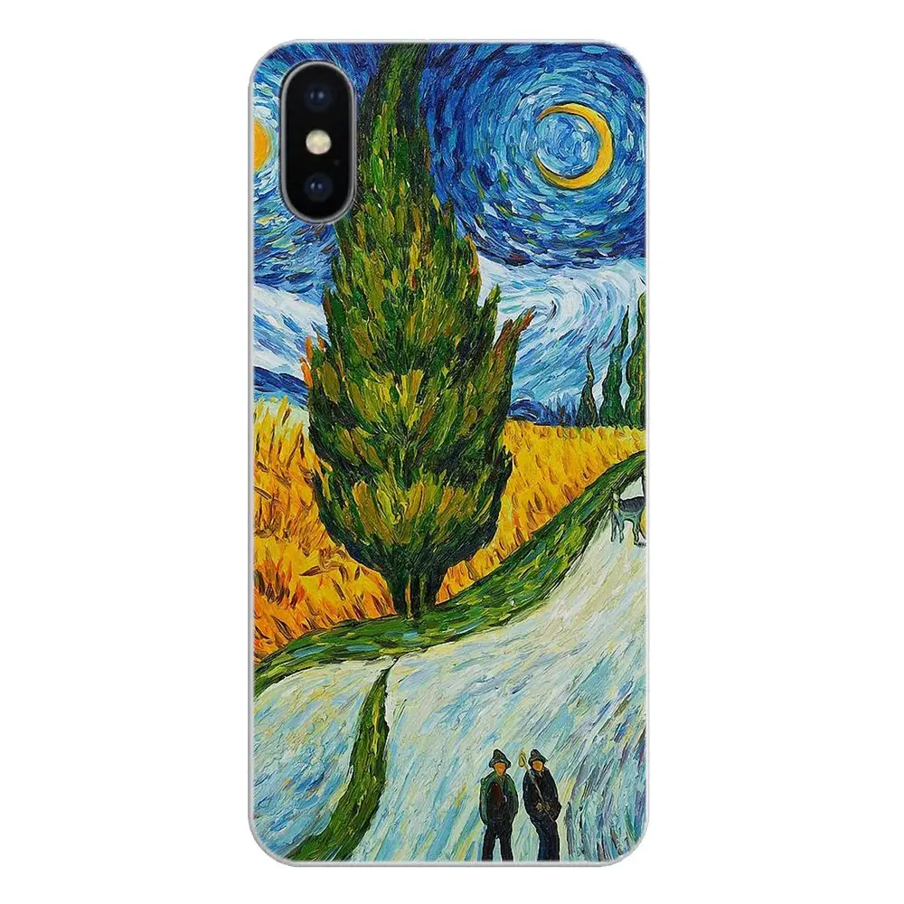 Soft Transparent Cases Covers starry night Space Van Gogh Art Print For Motorola Moto X4 E4 E5 G5 G5S G6 Z Z3 G3 C Play Plus |