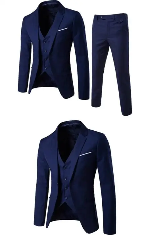 2019 деловой повседневный костюм из трех предметов | Мужская одежда