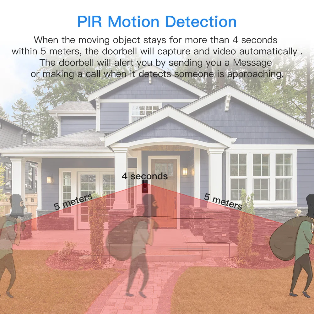 Умный дверной звонок камера WIFI видеодомофон видео Звонок для квартиры ИК