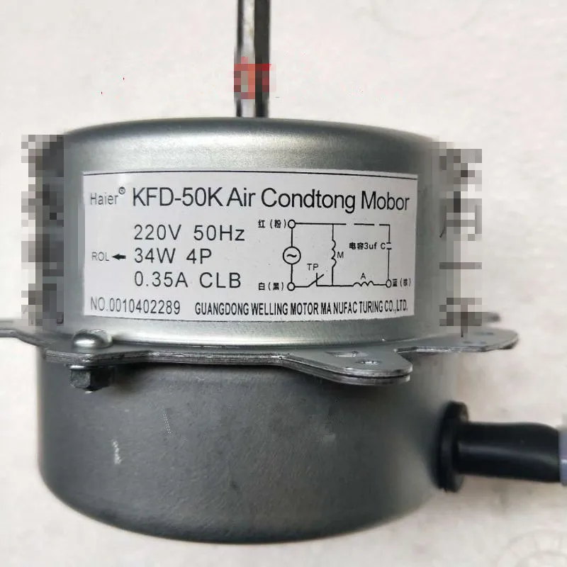 Двигатель вентилятора кондиционера для haier запчасти кондиционера KFD-50K 0010402289 34 Вт медный провод двигателя