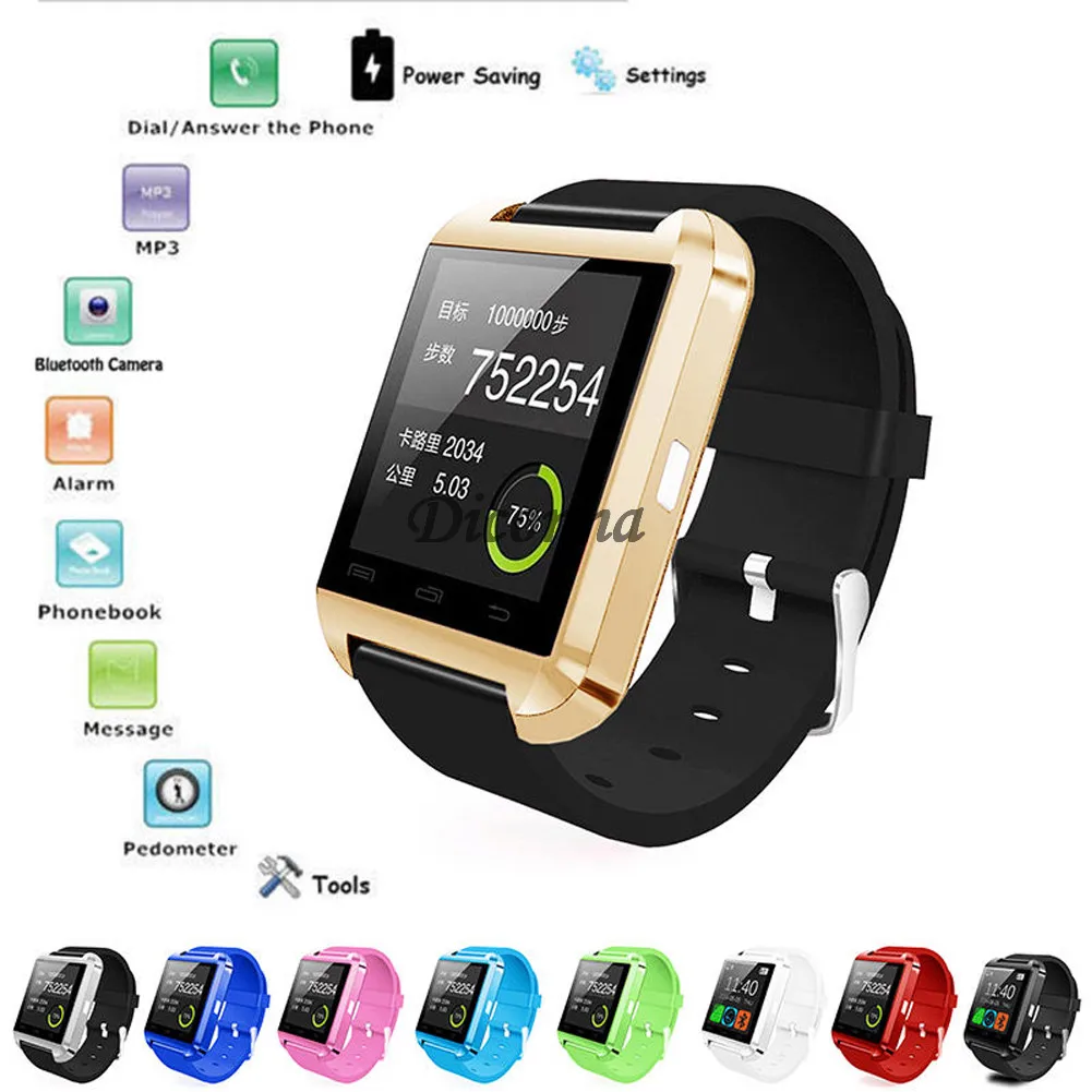 U8 умный телефон с часами Bluetooth mate для Android IOS iPhone samsung LG htc унисекс