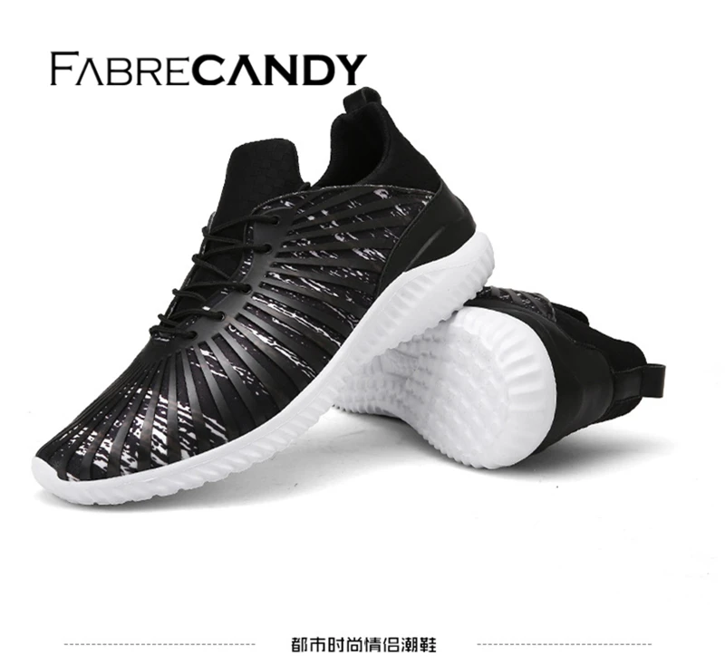 Новинка 2018 летняя дышащая обувь FABRECANDY мужская на плоской подошве модная