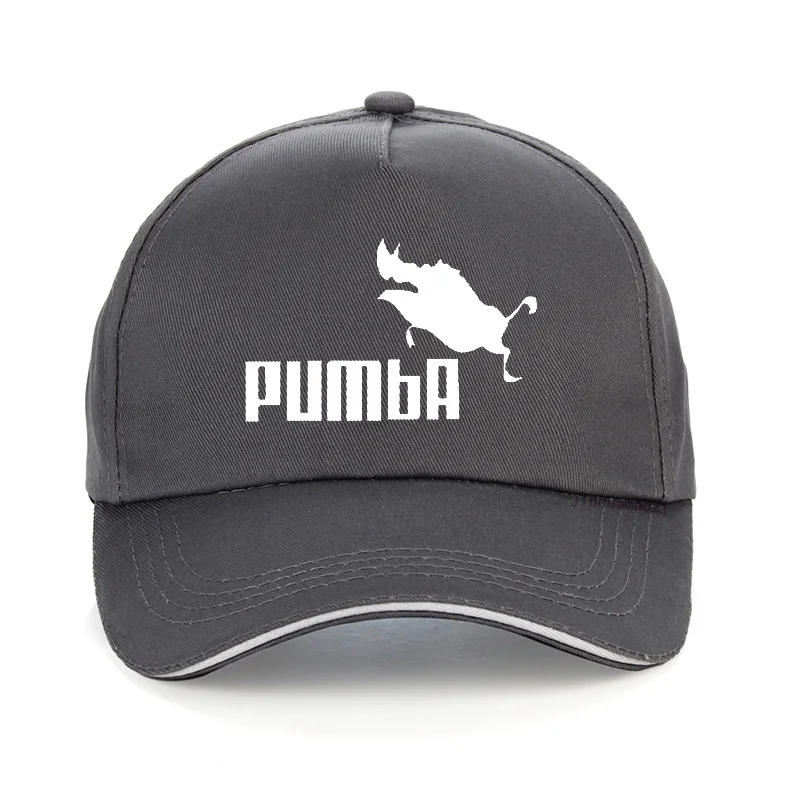 Смешная шапка Милая homme Pumba бейсболка s для мужчин и женщин хлопок крутая хип-хоп шляпа от солнца унисекс с надписью Snapback шляпа бренда Gorra hombre - Цвет: Серый