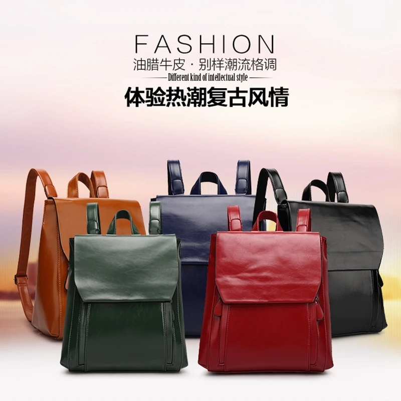 Новый Модный женский и мужской черный школьный рюкзак из натуральной кожи для