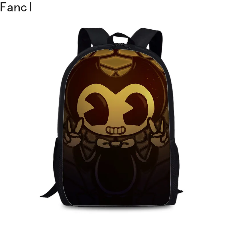 2019Hot Bendy And The Ink Machine рюкзаки для детей школьные сумки мультяшная игра 3D книга