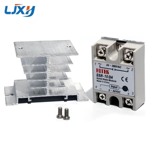Алюминиевый радиатор и твердотельное реле LJXH SSR-10DA 25DA 40DA 75DA 100DA 3-32VDC вход24-380VAC выход