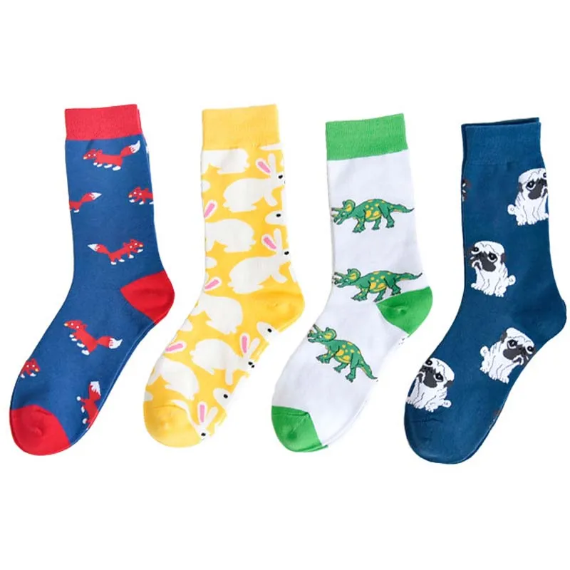 Забавные носки COSPLACOOL в стиле Харадзюку с животными Необычные японском милым