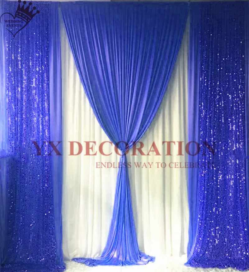 

Gold Purple Red Ice Silk Backdrop Curtain With Sequin Fabric Drape Swag Valance Stage Background Photo Booth