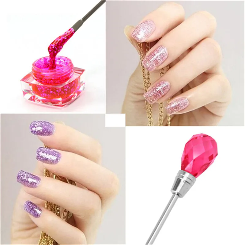 Палочка из нержавеющей стали для смешивания геля и ложки инструменты маникюра с