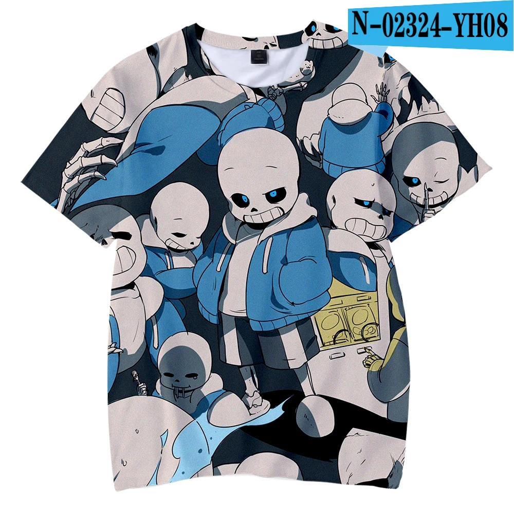 Undertale/Модная Детская футболка с 3D рисунком Уличная Повседневная футболка с короткими рукавами для мальчиков, коллекция года - Цвет: N02324