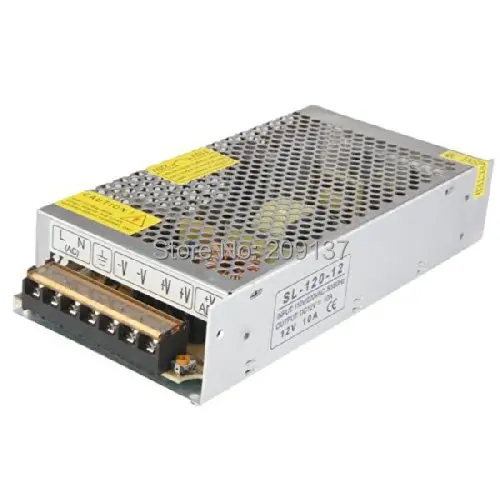

Free shipping led driver 120W AC110/220V to DC12V 10A led lighting transformer for strip light power supply
