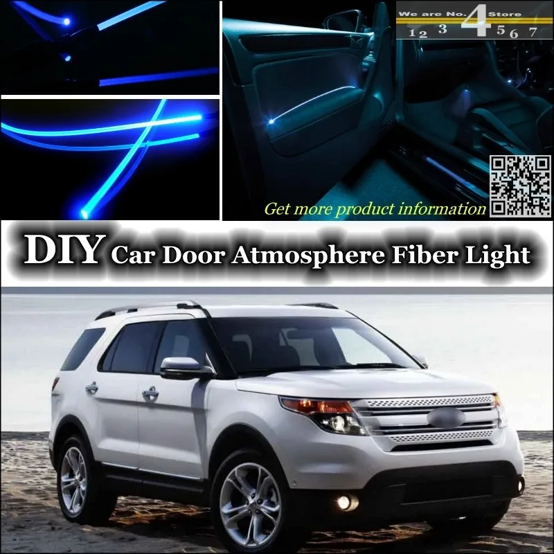 Для Ford Explorer интерьер окружающий свет тюнинг атмосфера волоконно оптический