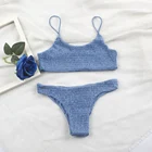 Купальник женский плиссированные бикини, пикантный купальный костюм, бразильский комплект бикини, пляжная одежда с высоким вырезом, 2020, 313