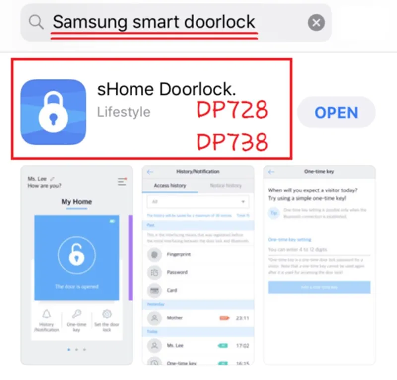 SAMSUNG отпечаток пальца толчок цифровой дверной замок с Wi-Fi Bluetooth приложение SHS-DP728 английская версия большой врезной AML320