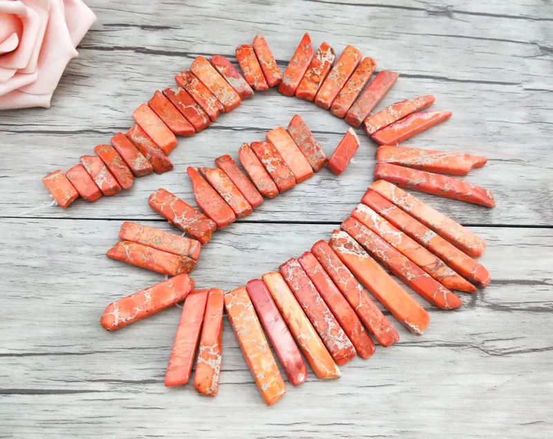 3 нити натуральный оранжевый Императорский камень кулон плиты самородок