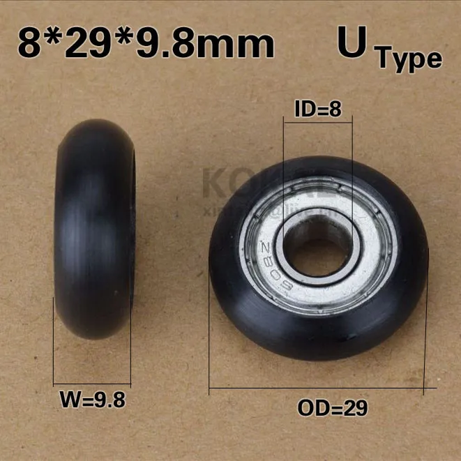 [R0829-10] Бесплатная доставка 10 шт. POM PA66 покрытый 608zz шарикоподшипник для колесного