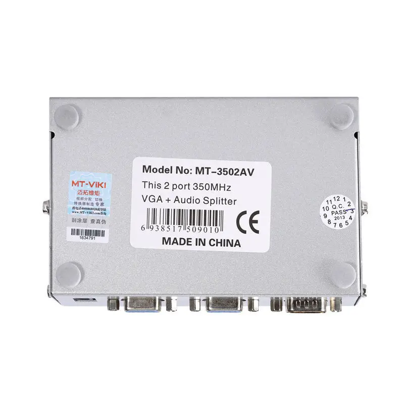MT-VIKI 2 порта VGA разветвитель Видео Аудио 350 МГц 1920*1440 1 вход к выходам для