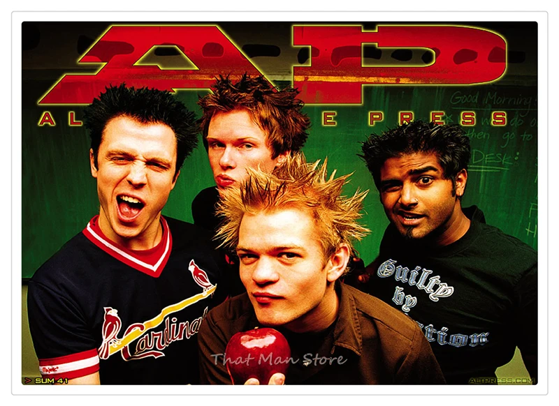 Sum 41 плакат Рок-н-ролл белый крафт-бумага плакат декоративный Рисунок для бара ядро студенческого общежития подарок