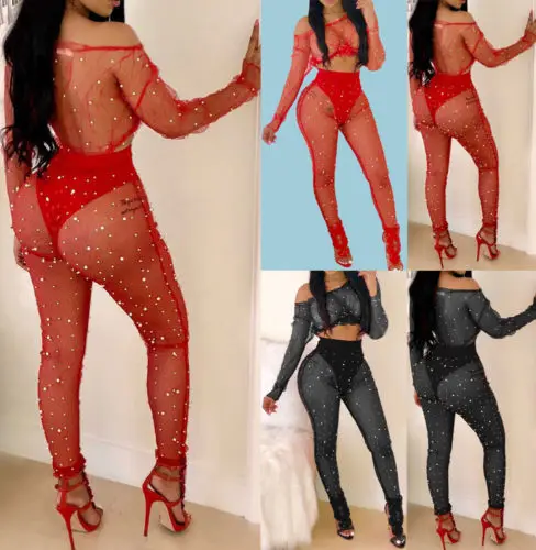 Пикантные женские с открытыми плечами перспектива сетка комплекты 2018 новый