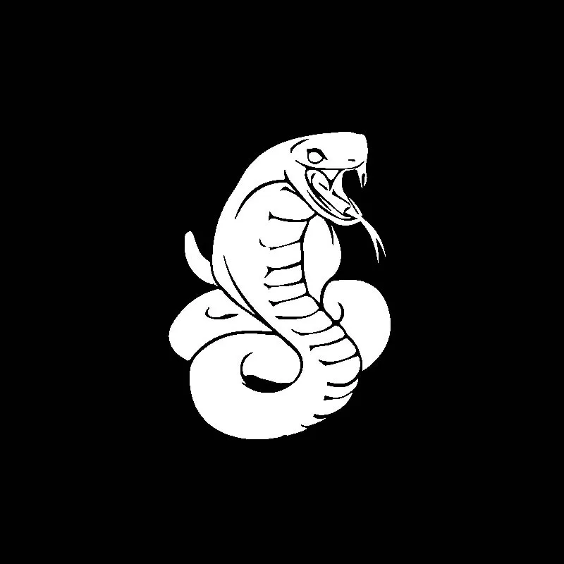 YJZT 10.5CM*14.6CM Original Cobra Snake Minimalist Cool Artistic Vinyl Decal Car Sticker Black/Silver C19-1044 | Автомобили и