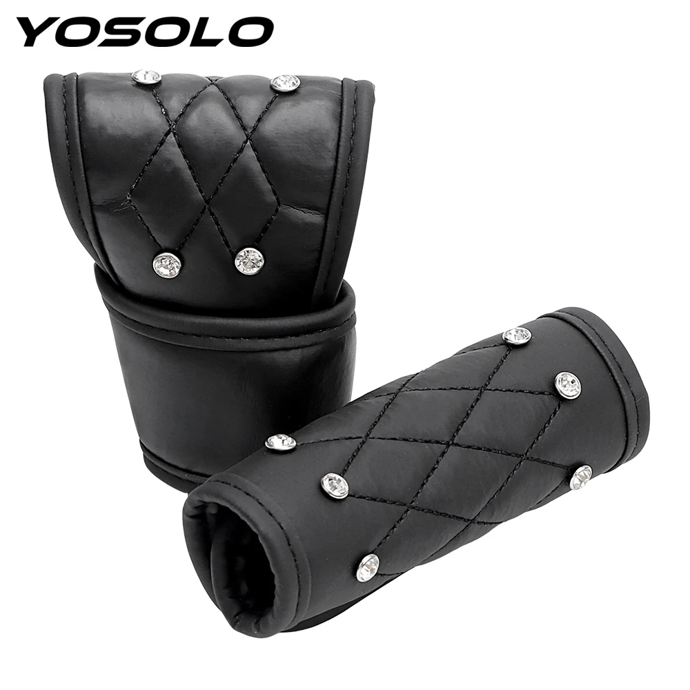 YOSOLO 2 шт./компл. ручной тормоз Шестерни чехол с украшением в виде кристаллов авто