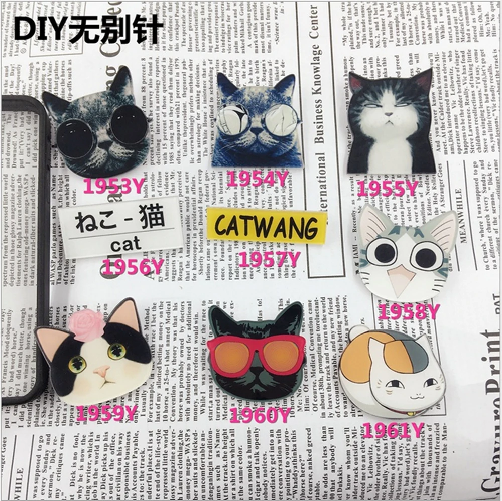 Кабошоны из смолы для рукоделия Kawaii Cat Flatback самодельных чехлов мобильных