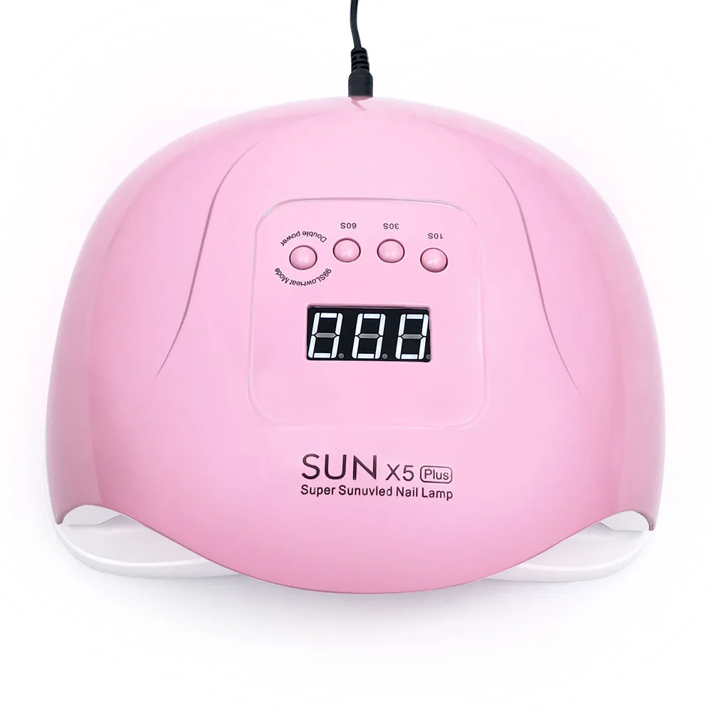 Розовый SUN 5 X Plus УФ светодиодный светильник 72 Вт Сушилка для ногтей с автоматическим датчиком ЖК-дисплей 36 светодиодный Сушилка для ногтей лампа для маникюра Гель-лак - Цвет: Розовый