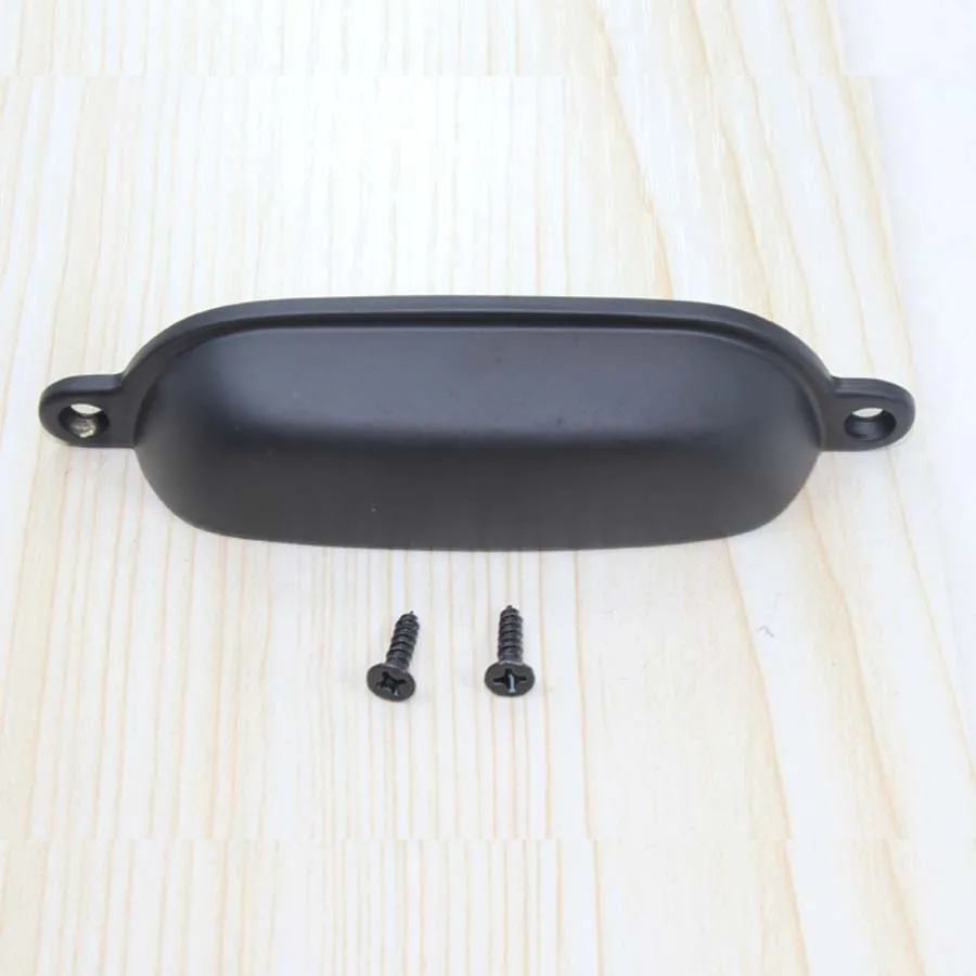 Винтажный стиль Черная рукоятка для оборудования чашки в виде раковины