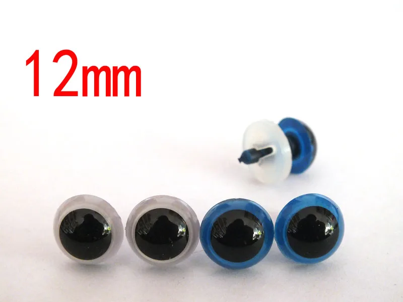 free ship!! 40pcs/lot 12mm Safety Eyes Plastic Doll - white / blue | Игрушки и хобби