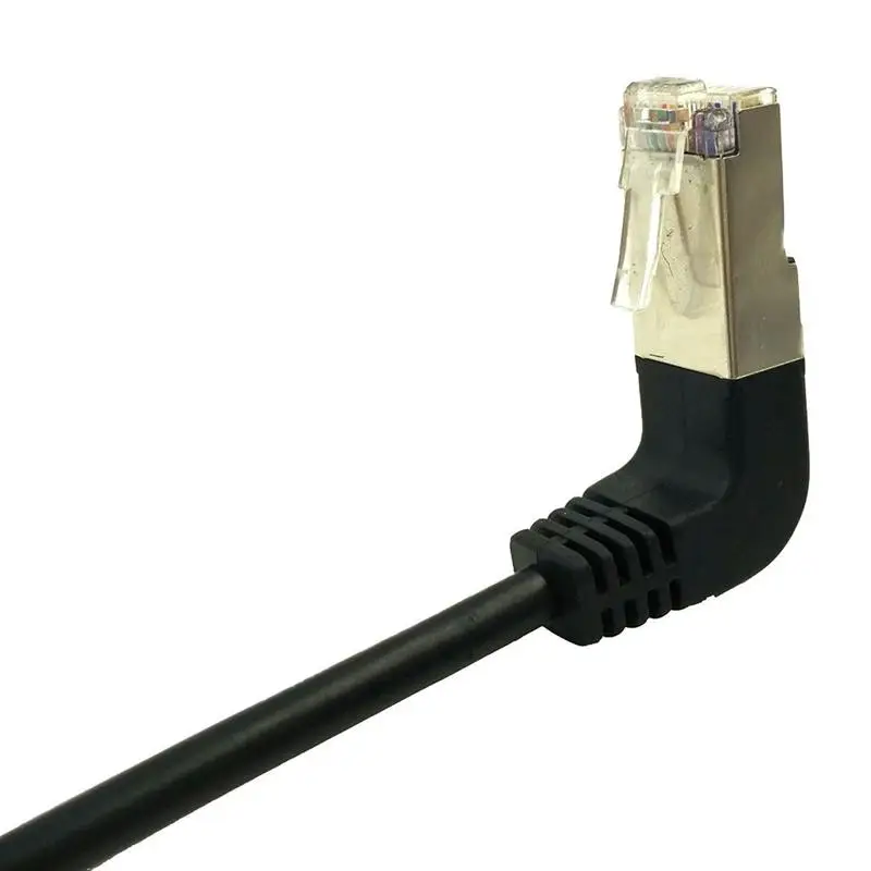5 м Cat5 RJ45 вниз/вверх угол от мужчины к мужчине экранированный Ethernet Сетевой