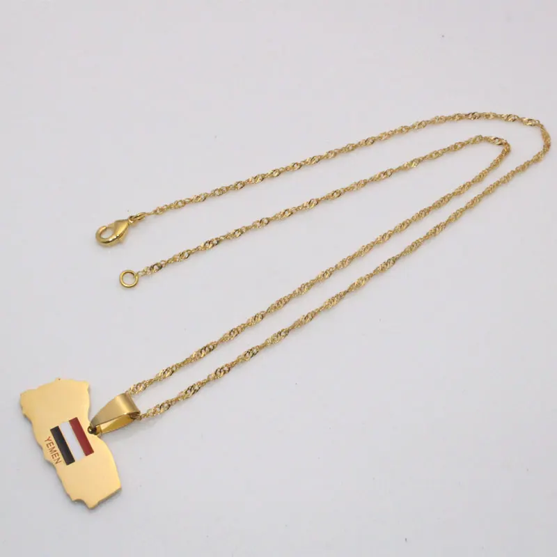 Zkd карта Йемена флаг подвеска из нержавеющей стали ожерелье|stainless pendant|necklace