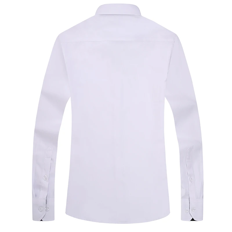 JZ главный 2018 Весенняя рубашка Для мужчин Slim Fit Бизнес длинным рукавом Твердые